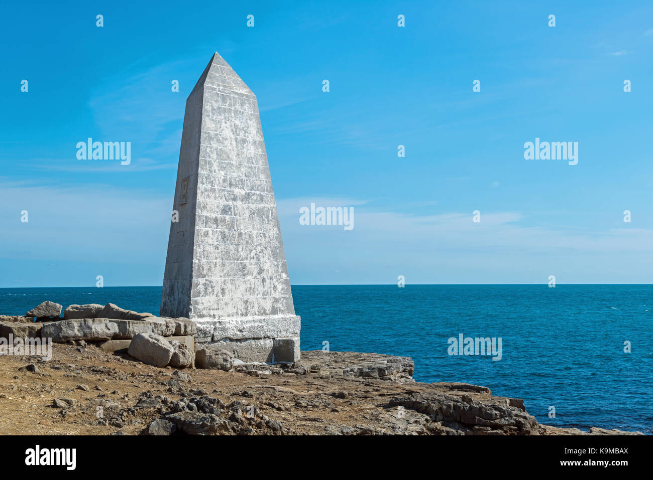 Trinity House Memorial Marker Portland Bill Dorset Stock Photo