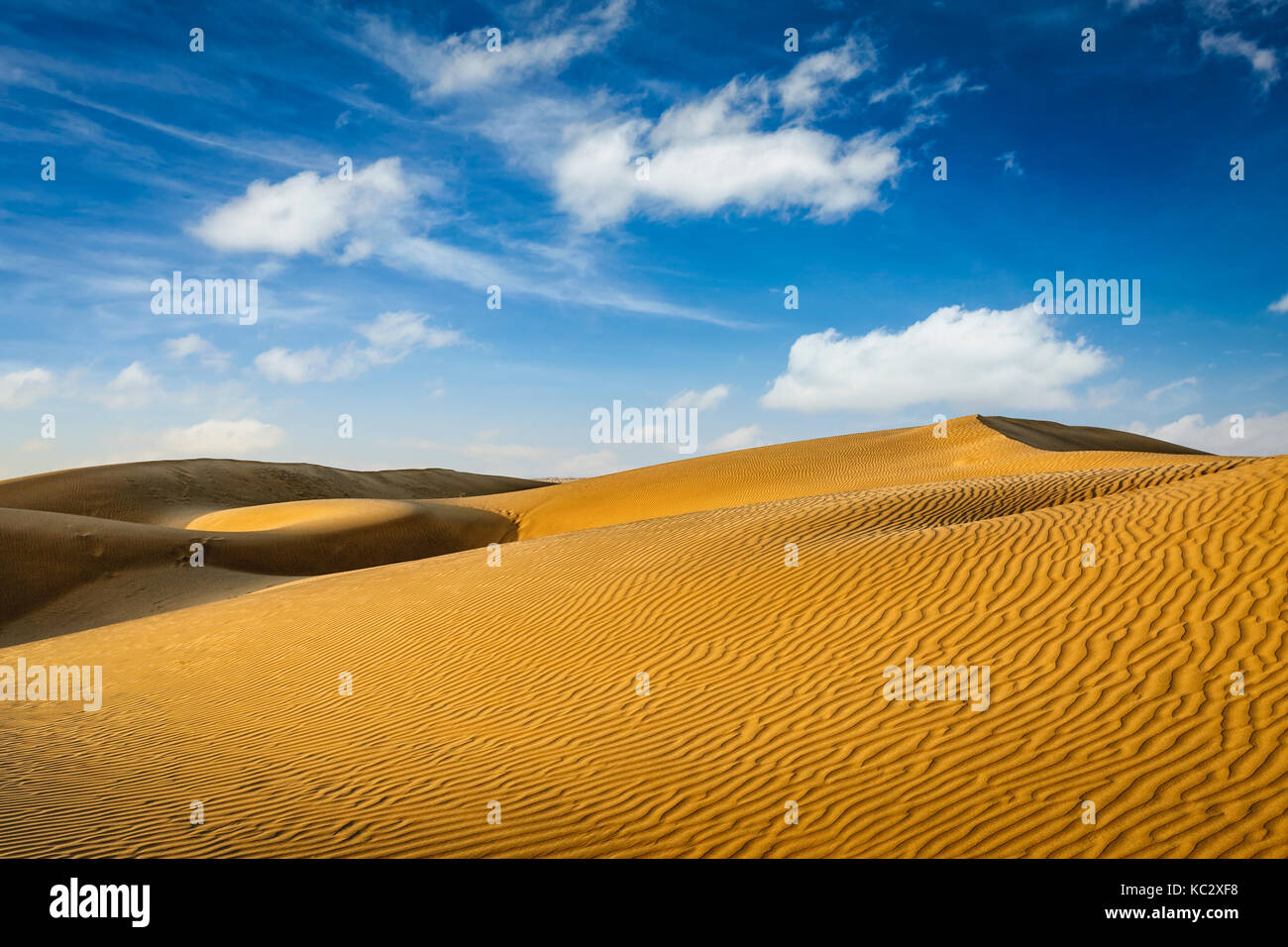 Dunes of Thar Desert, Rajasthan, India Stock Photo