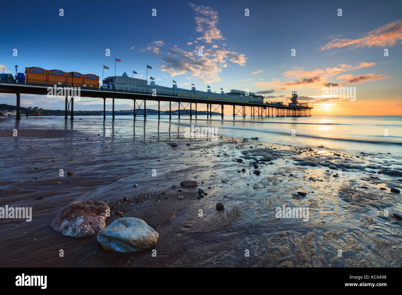 Paignton Pier on the South Coast of Devon Stock Photo