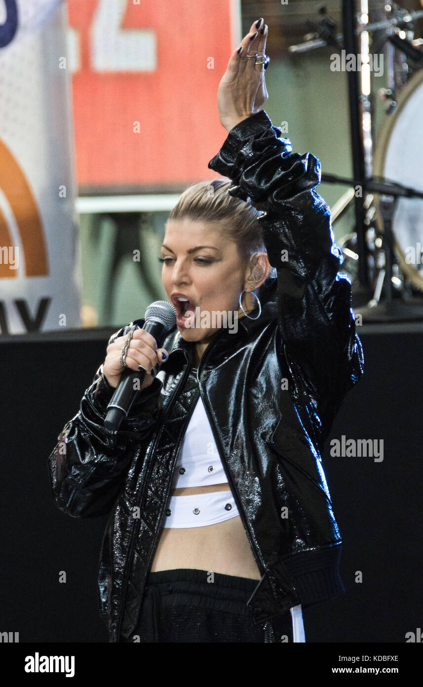 New York City, NY, USA. 22nd September, 2017. Fergie Performs on NBC's 'Today' Show Concert Series at Rockefeller Plaza. Stock Photo