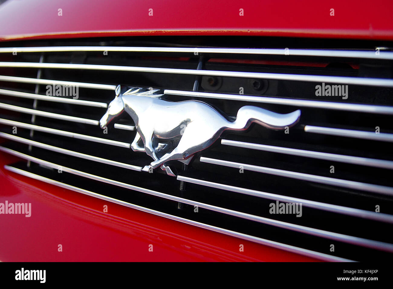 Montreal,Canada,23 August,2013.Close-up of a Ford Mustang.Credit:Mario Beauregard/Alamy Live News Stock Photo