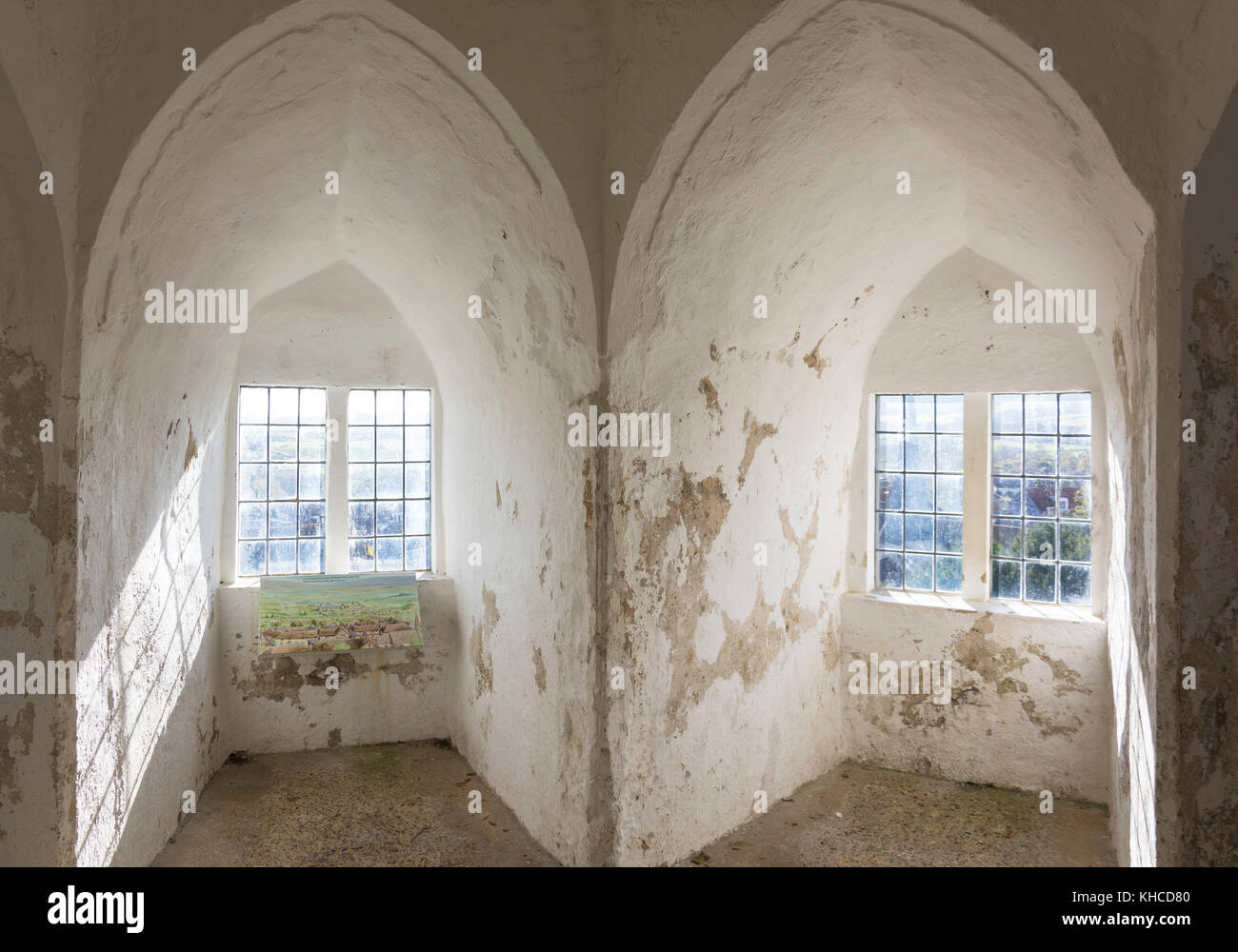 Interior alcoves in South Tower, Lewes Castle & Gardens, Lewes High Street, Lewes, East Sussex, England, United Kingdom Stock Photo