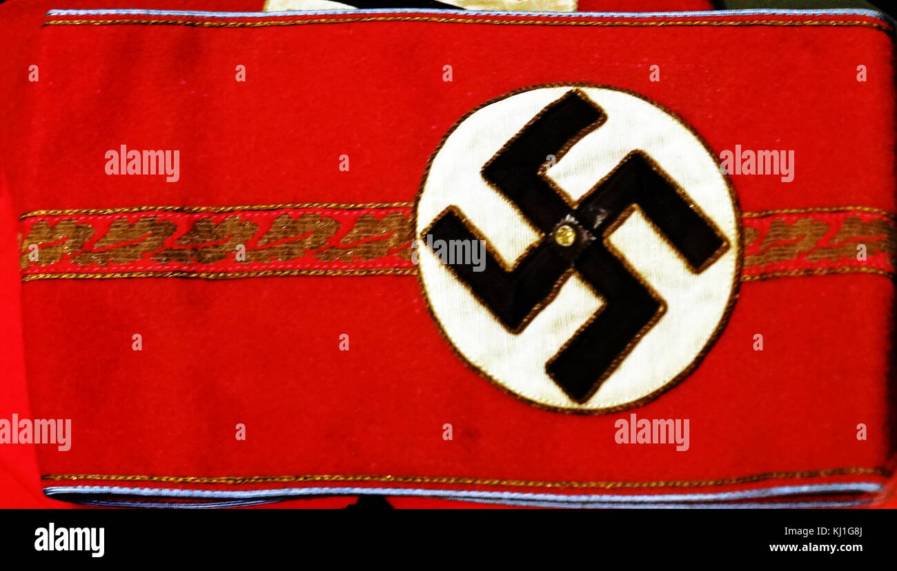 German Nazi armband, captured during the liberation of France in World war two Stock Photo