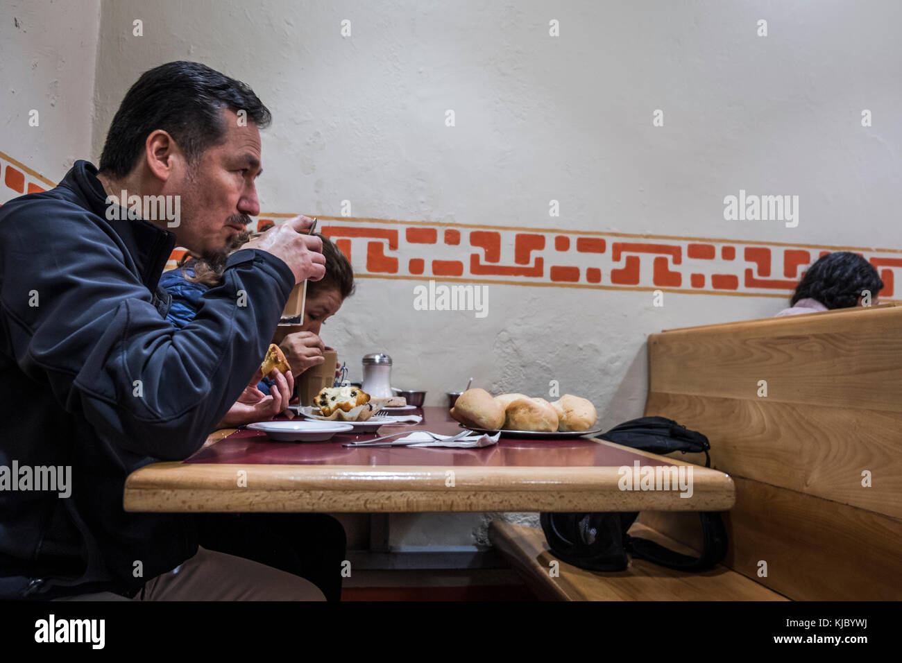 Restaurant Cafe El Popular, Mexico City, Downtown. Stock Photo