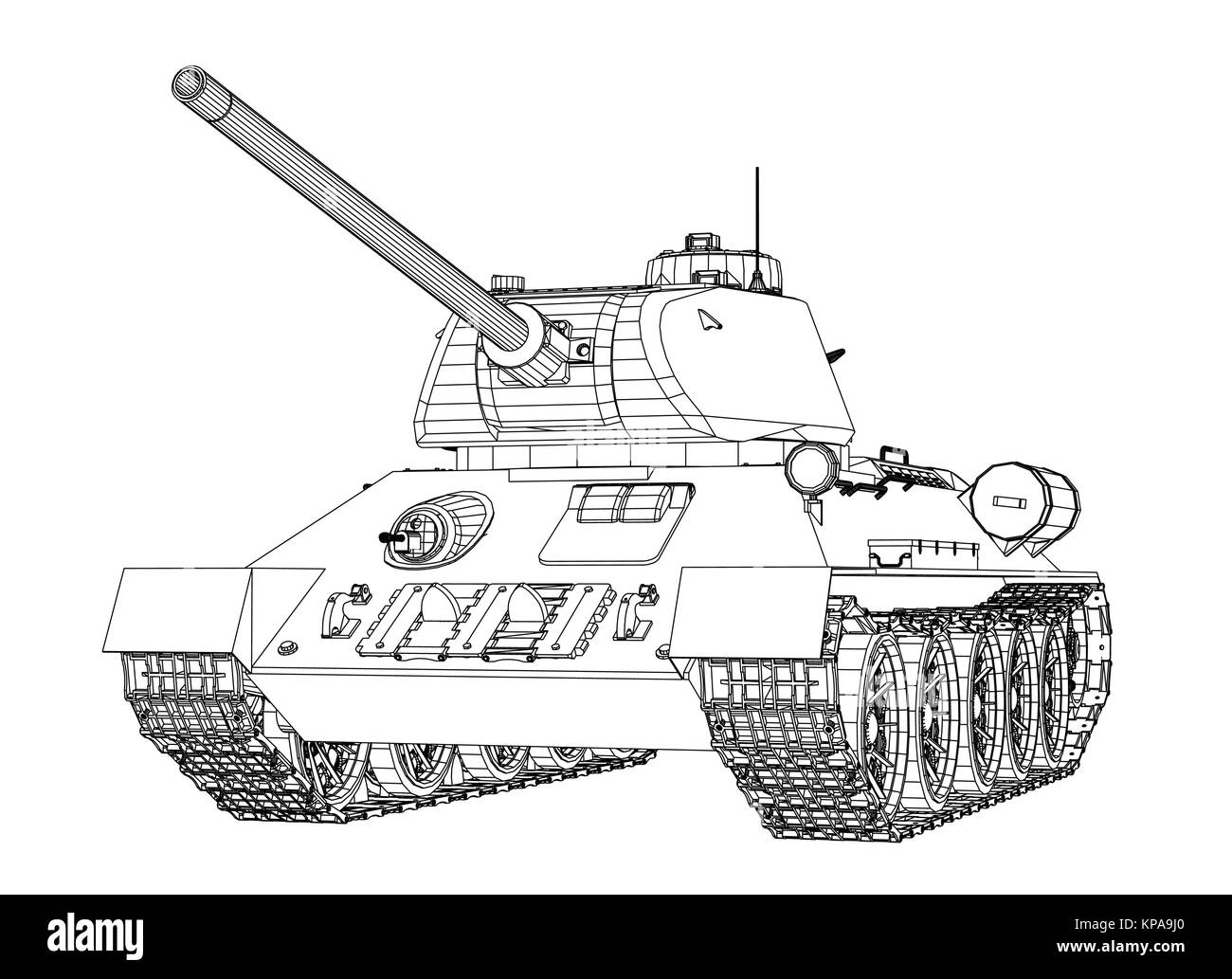 Blueprint of realistic tank Stock Vector Image & Art - Alamy