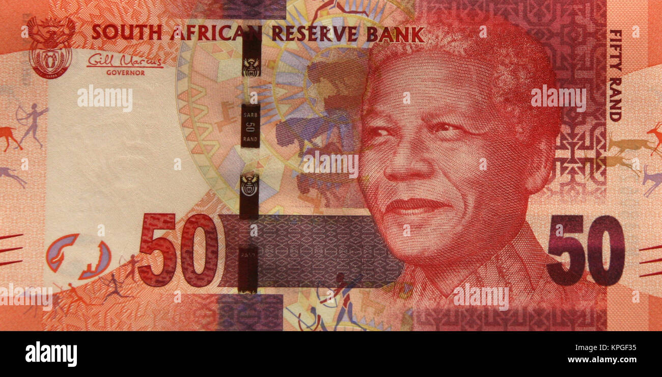 R50 note, South Africa. Stock Photo