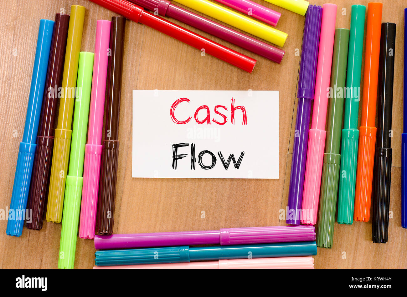 Cash flow text concept Stock Photo