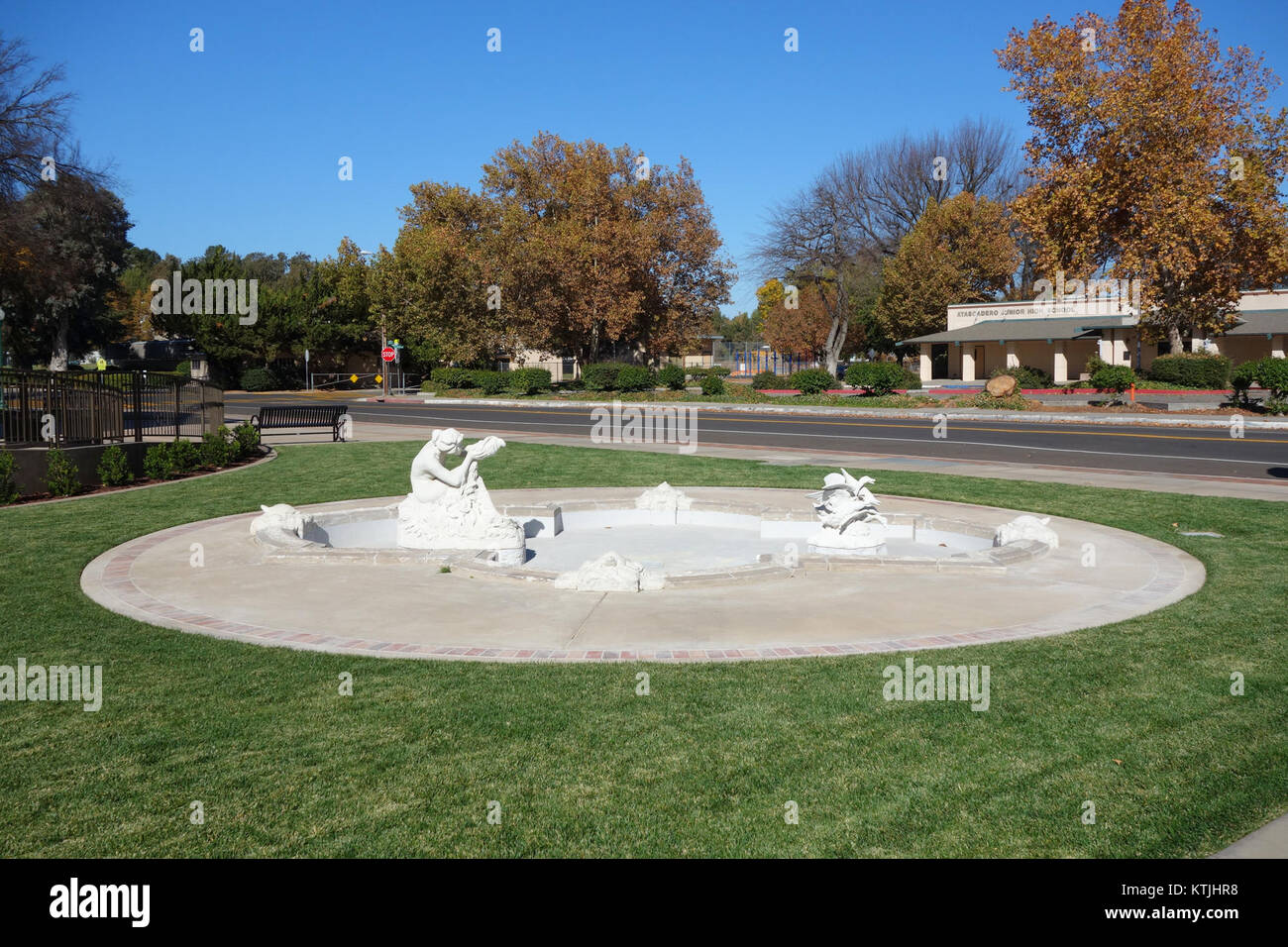 Atascadero City Hall Fountains   Atascadero, CA   DSC05383 Stock Photo