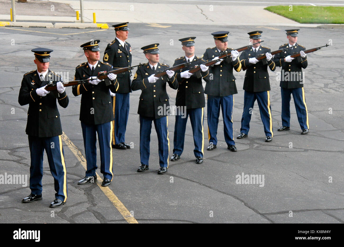 US military funeral Stock Photo