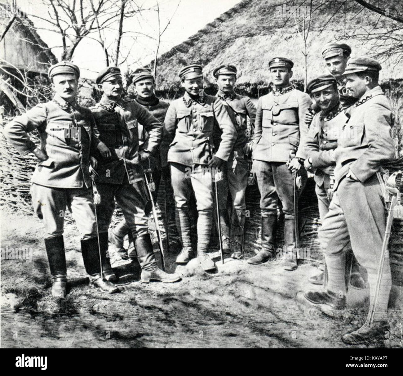 Grupa oficerów Legionów Polskich Stock Photo - Alamy