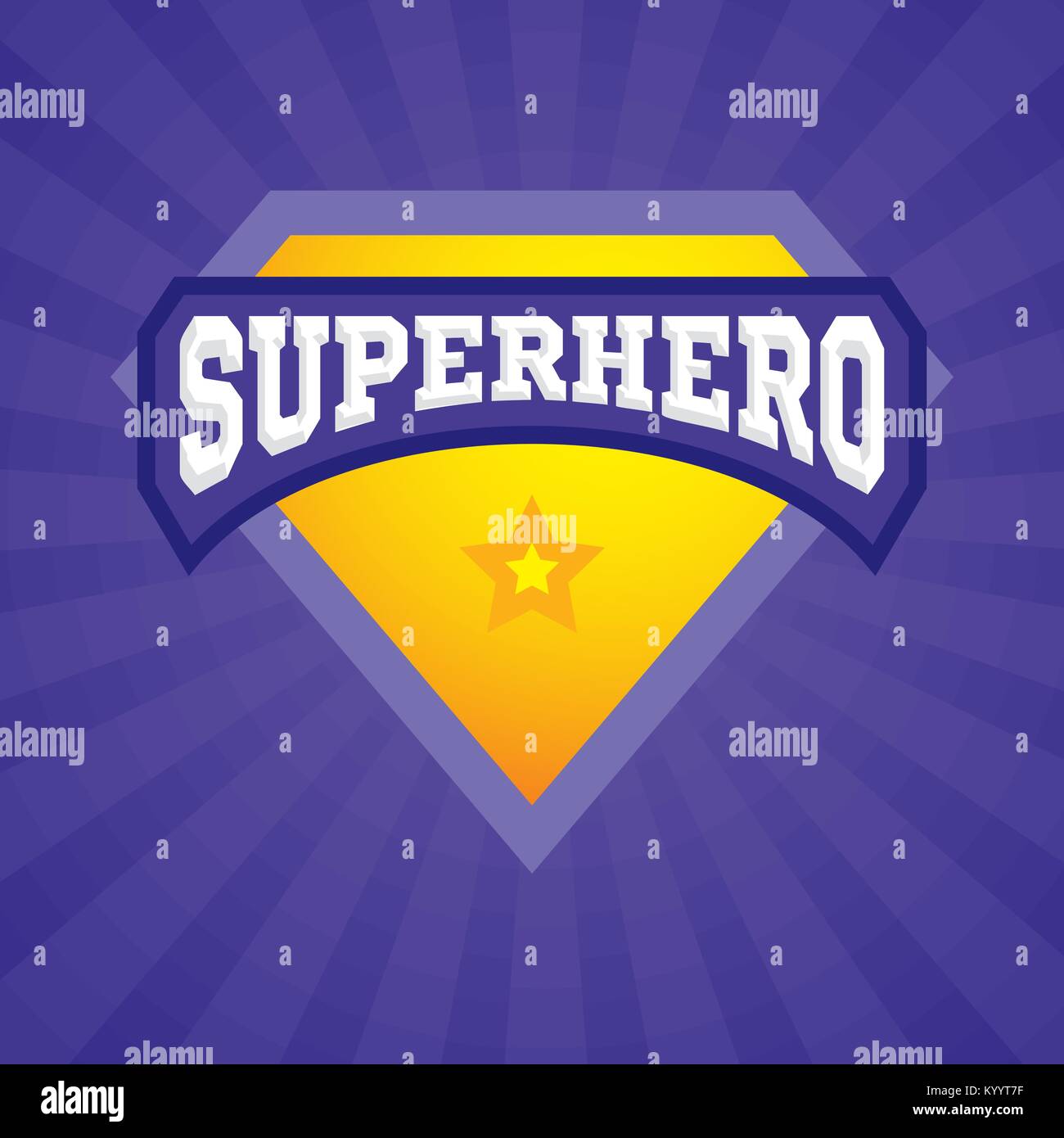 Super powers icon, comic, power and confidence, abstract background. Superhero logo template. Vector superhero icon. Stock Vector