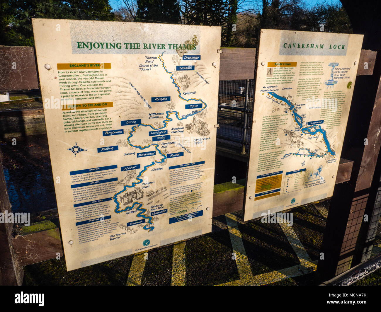 Caversham Lock, River Thames, Caversham, Reading, Berkshire, England. UK, GB. Stock Photo