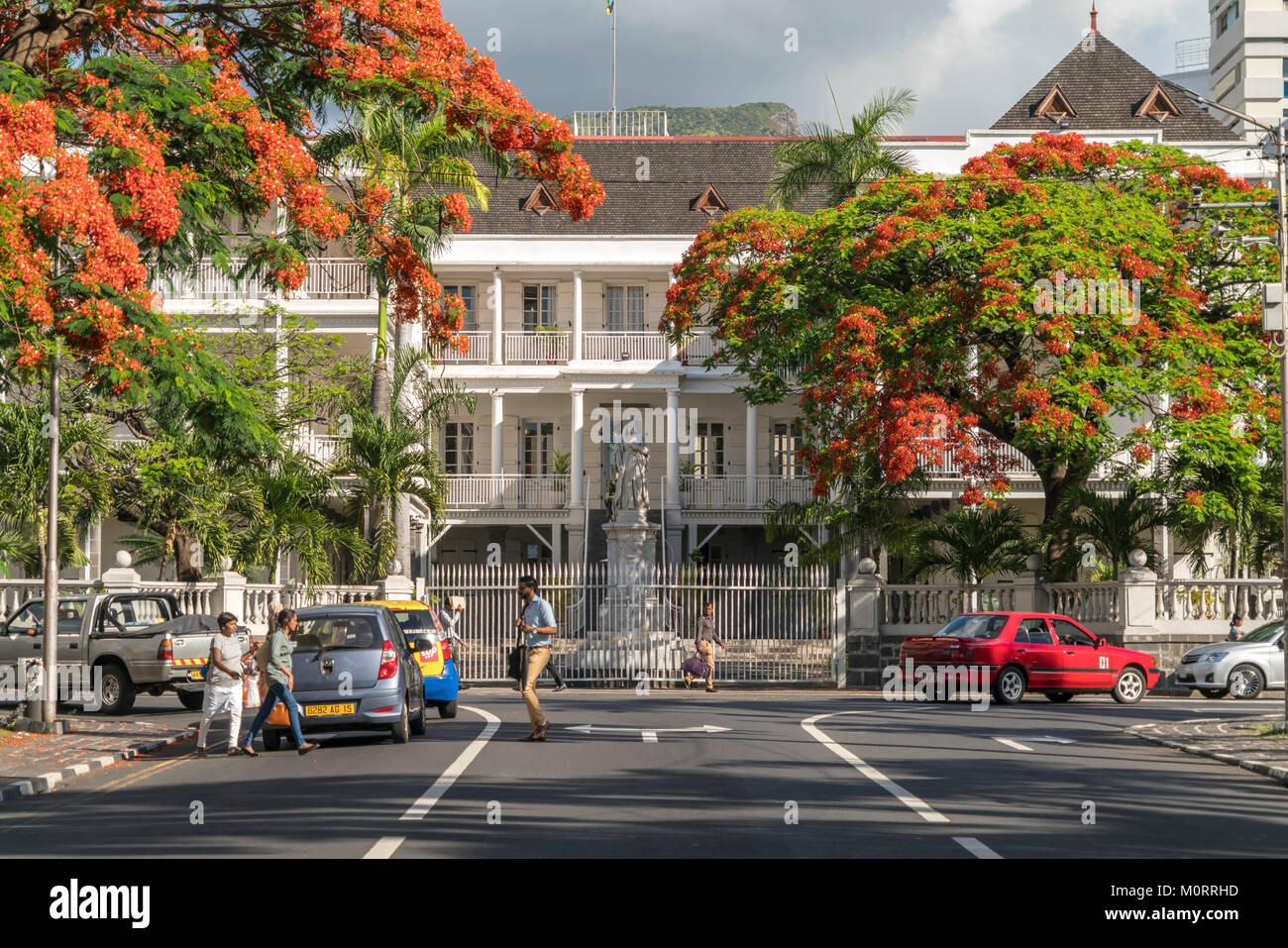 Das Government-House in Port Louis, Mauritius, Afrika | Government-House in Port Louis, Mauritius, Africa Stock Photo