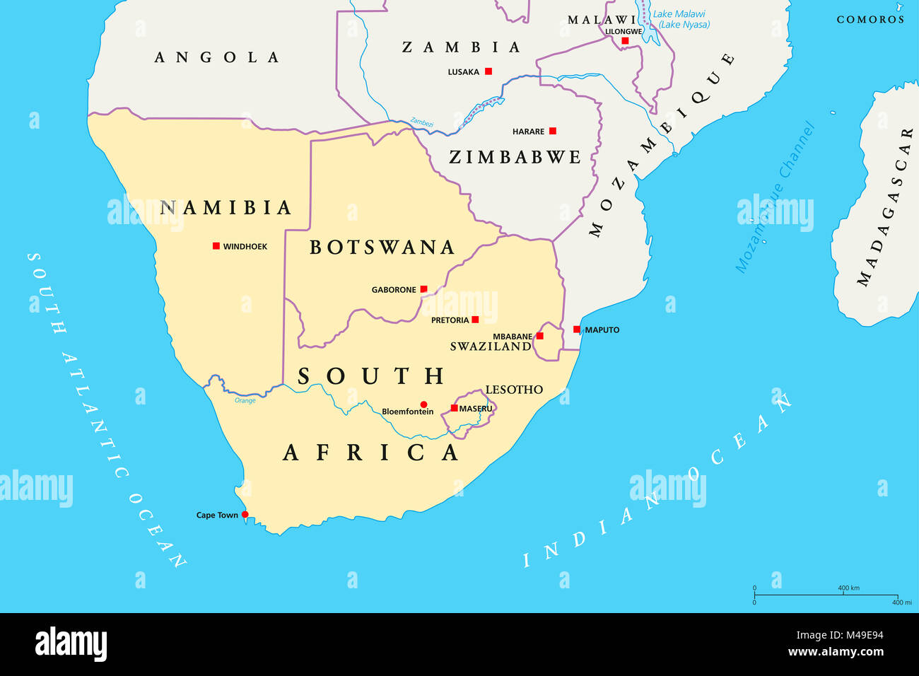 Detailed namibia africa map - harmonymokasin