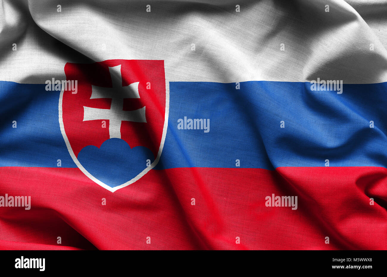 Slovakia Waving Flag Stock Photo