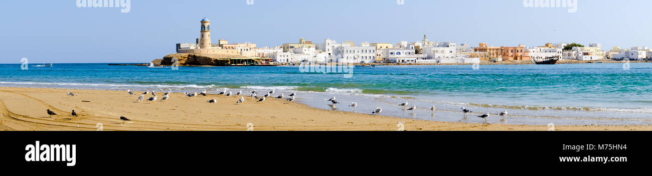 Panorama of Sur, Sultanate of Oman Stock Photo