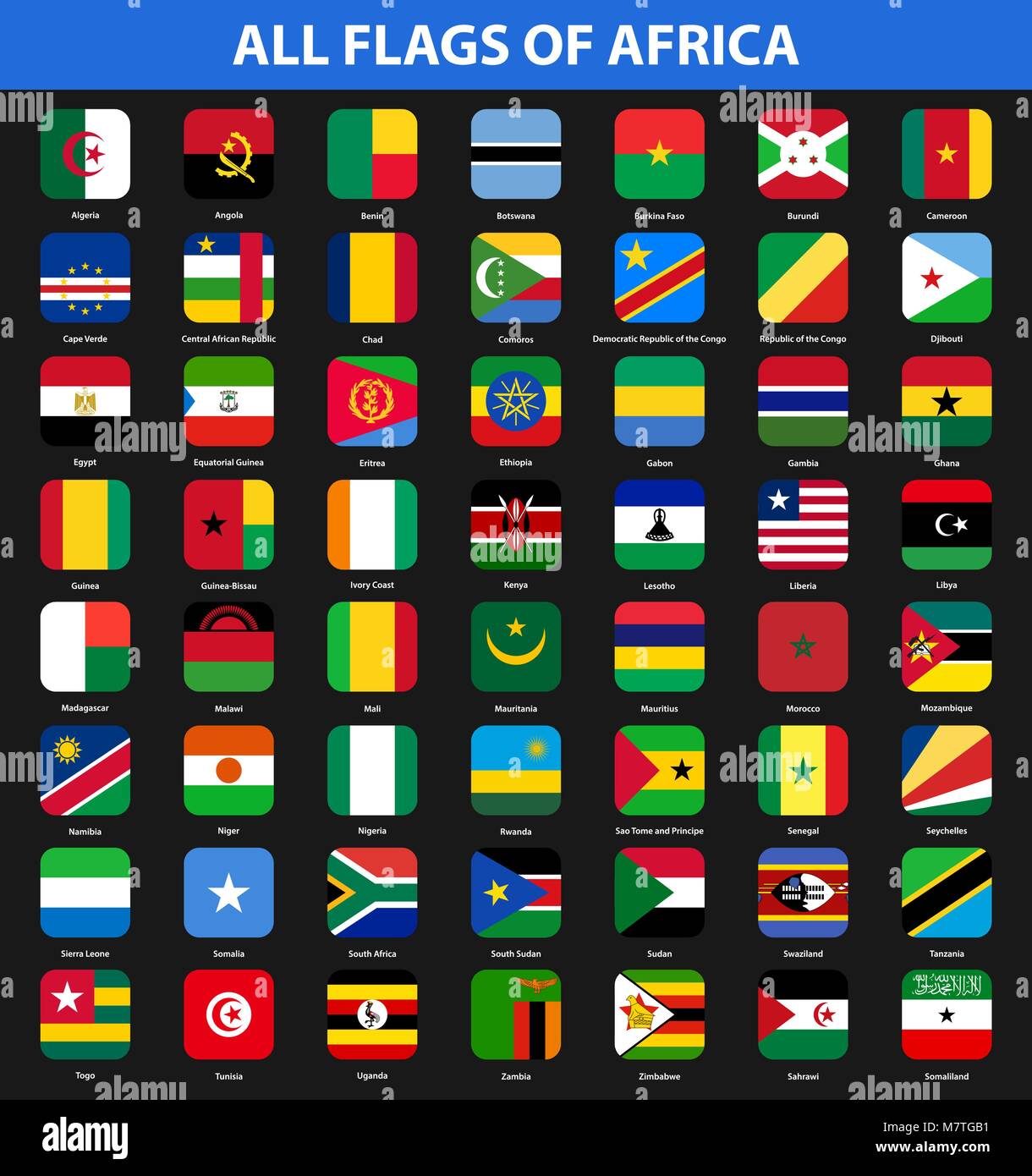 African countries flags Stock Vector Images - Alamy