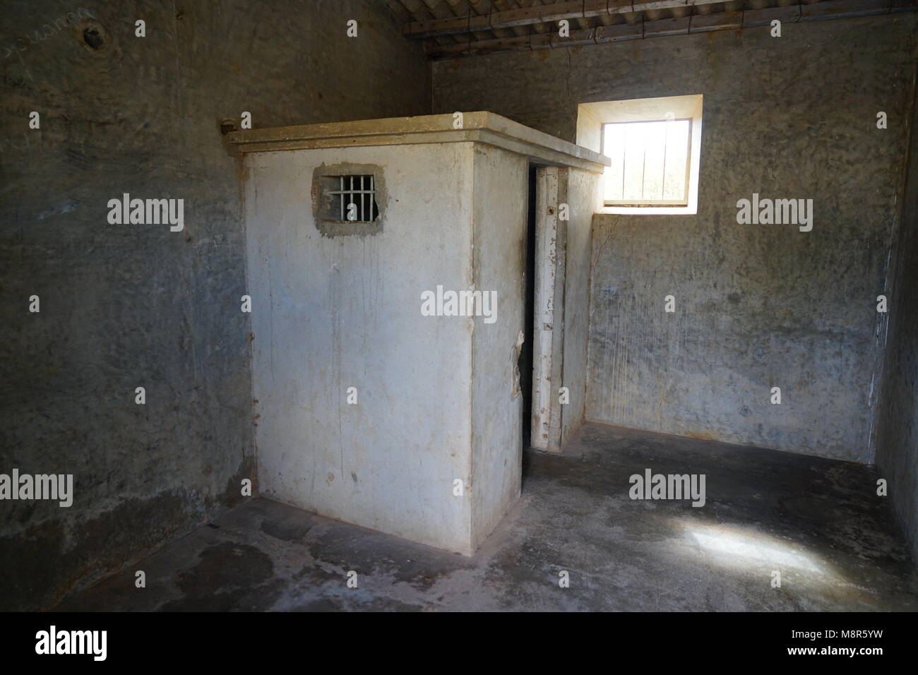 The Hollandinha Punishment Cell, Museu do Tarrafal, Tarrafal Camp, Tarrafal, Santiago Island, Cape Verde, Africa Stock Photo