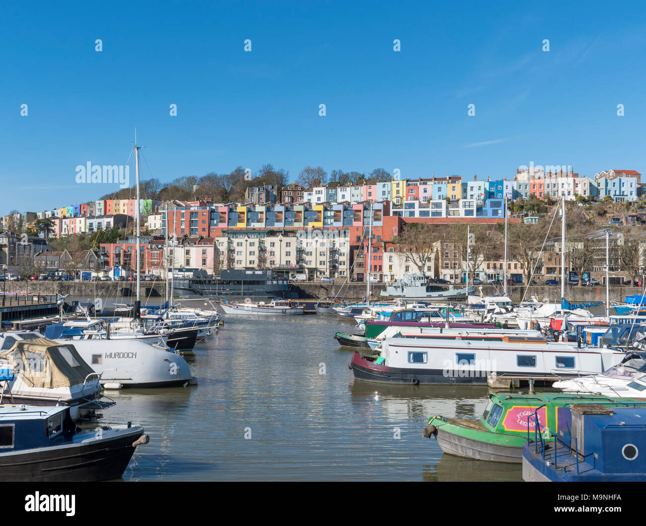 Bristol Marina on the floating Harbour, UK Stock Photo