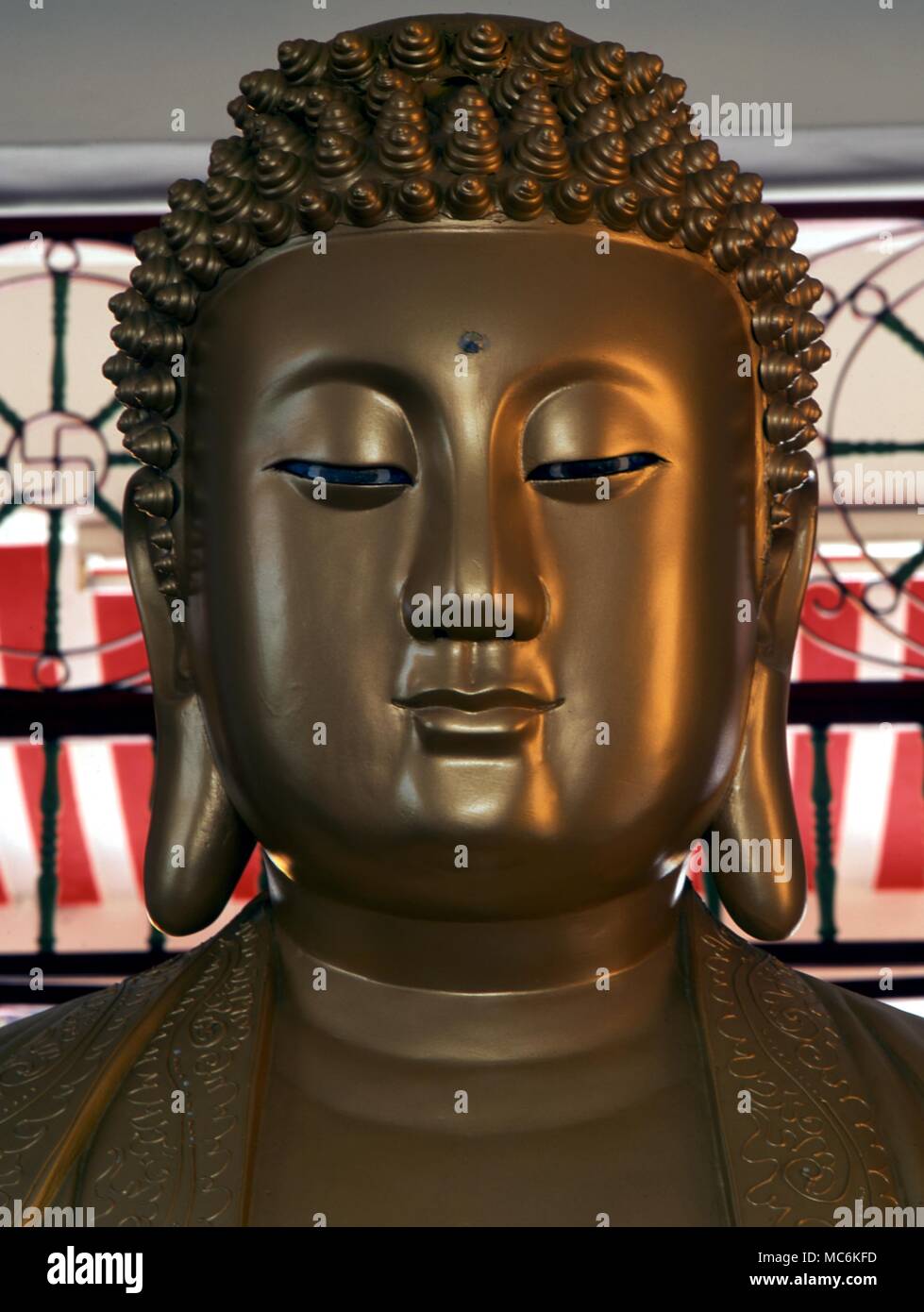 Buddhism Giant statues of Buddha in the Temple of Kek Lok Si Penang Malaysia Stock Photo