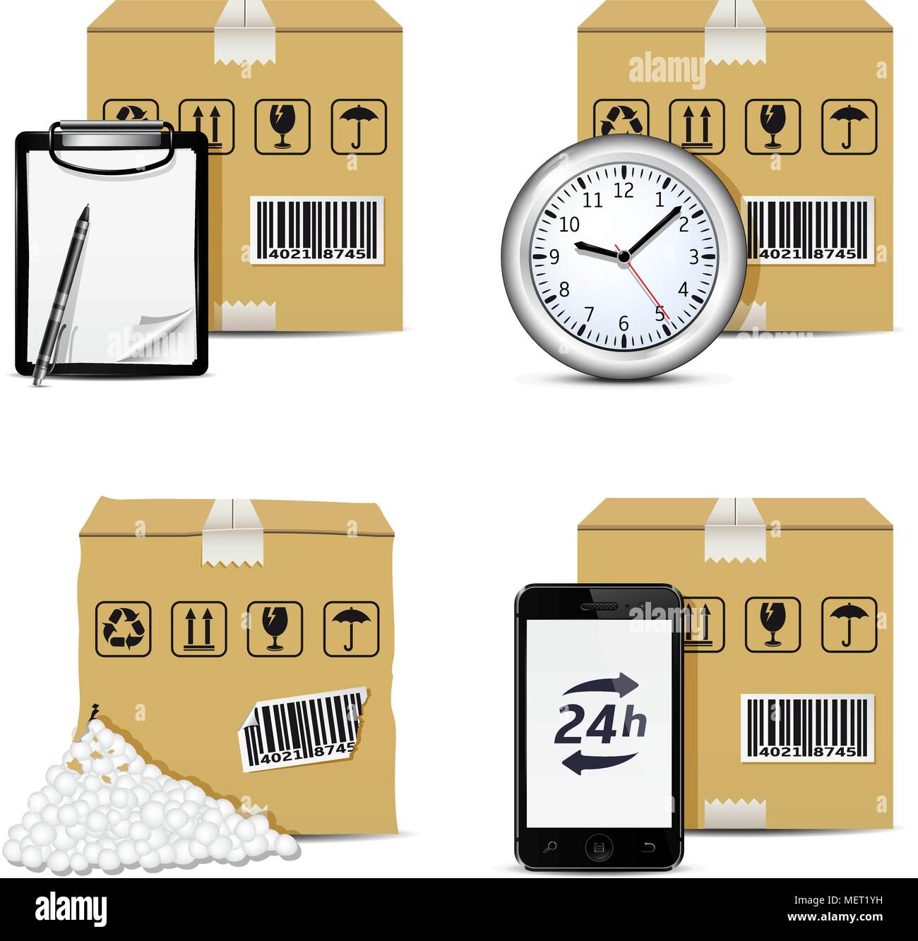 Vector shipment icons Stock Vector