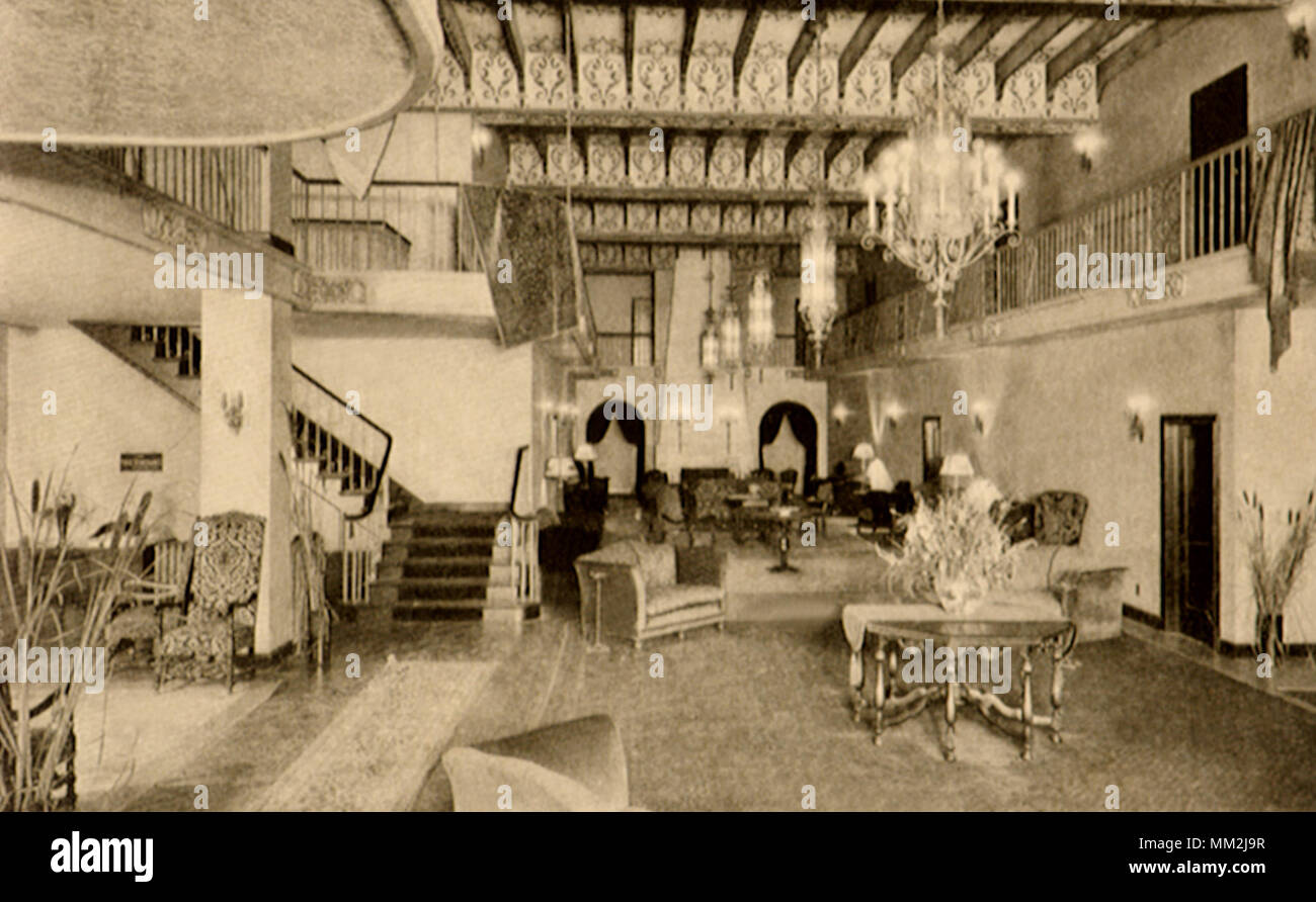 New Atascadero Inn Lobby. Atascadero. 1930 Stock Photo