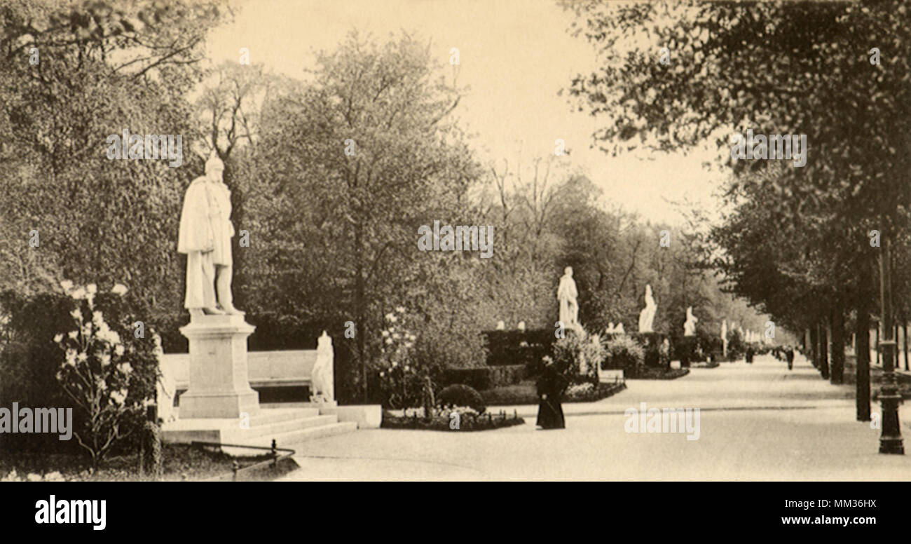 Statues at Park. Berlin. 1930 Stock Photo