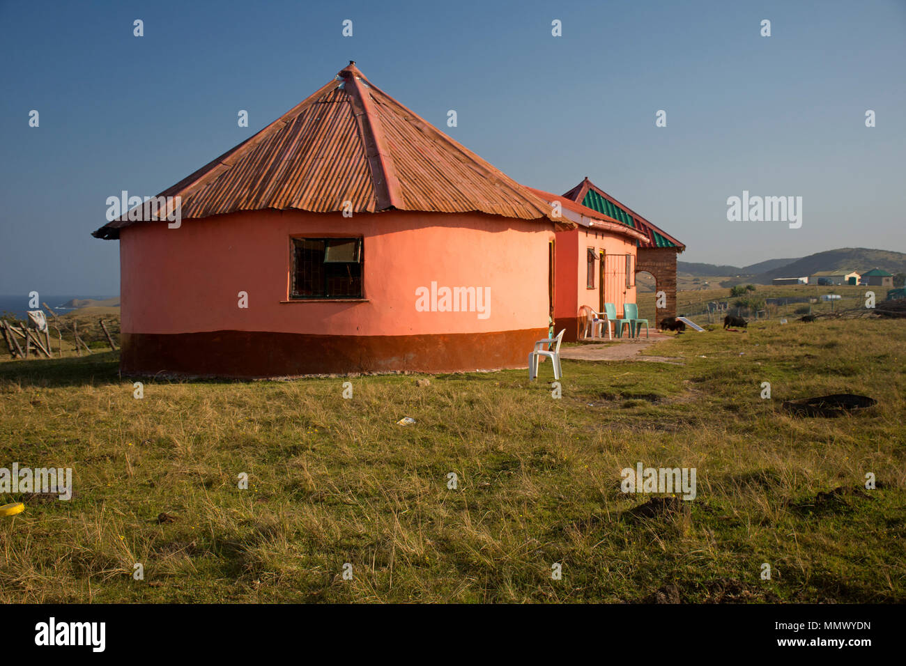 Typical house style in Coffee Bay, Eastern Cape Wild Coast, South Africa Stock Photo