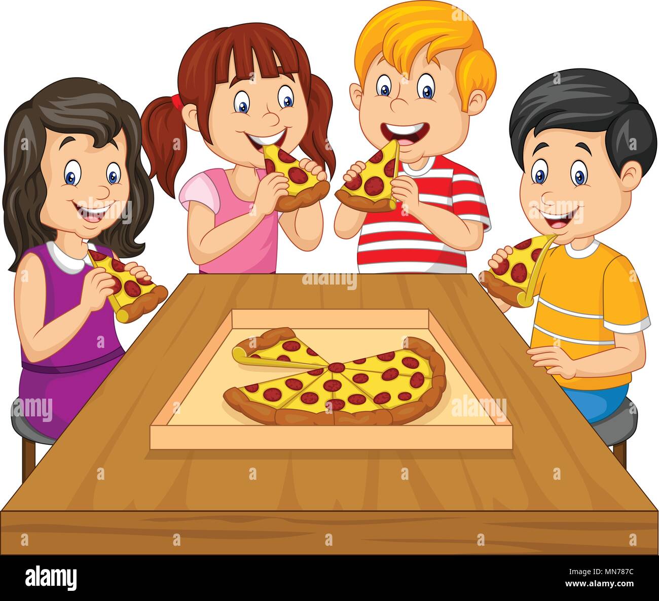 Child cartoon girl fast food hi-res stock photography and images - Alamy