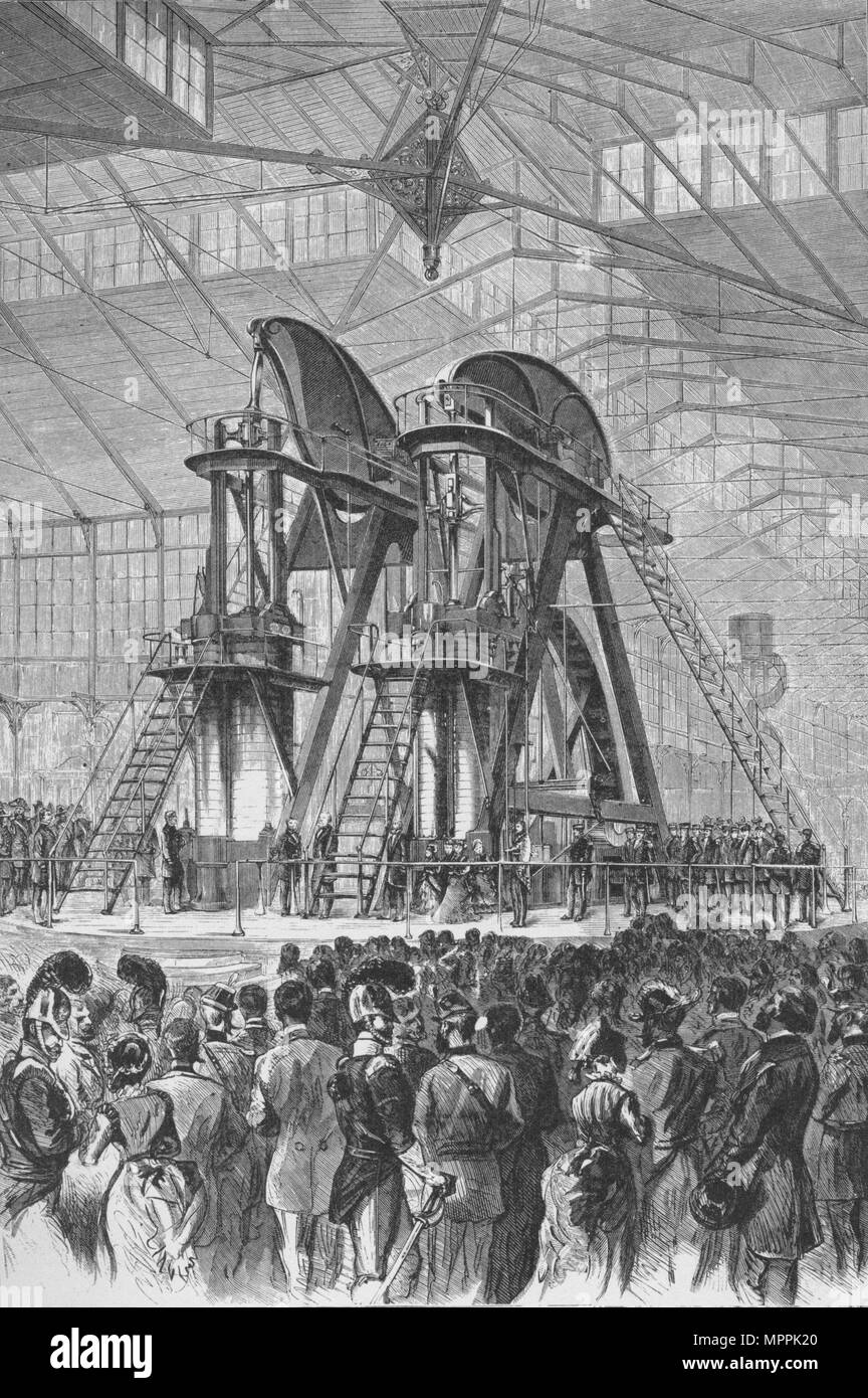 'President Grant and the Emperor of Brazil officially opened the Centennial Exhibition', c1876, (193 Artist: Theodore R Davis. Stock Photo