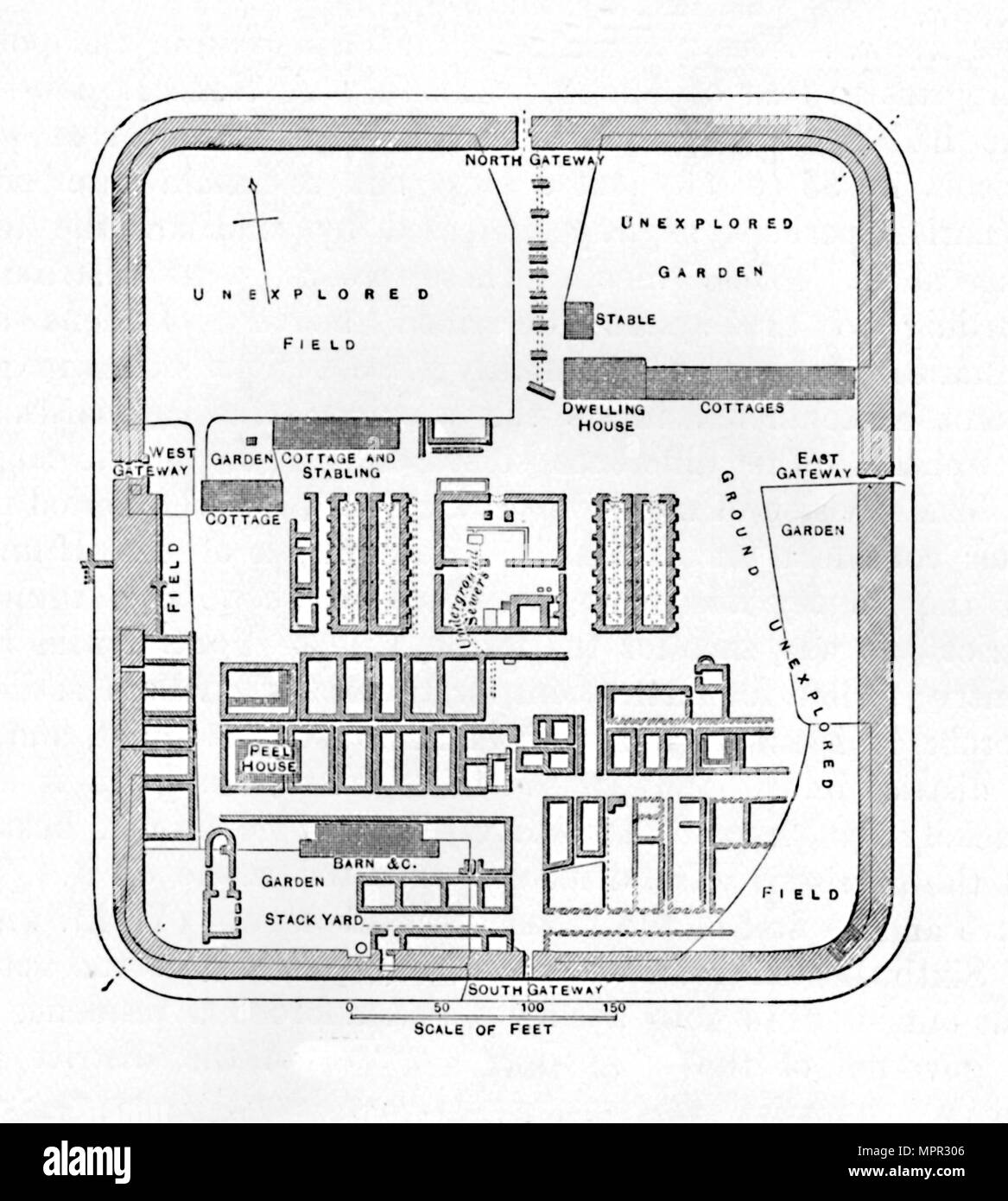 'Plan of Bremenium', 1902. Artist: Unknown. Stock Photo