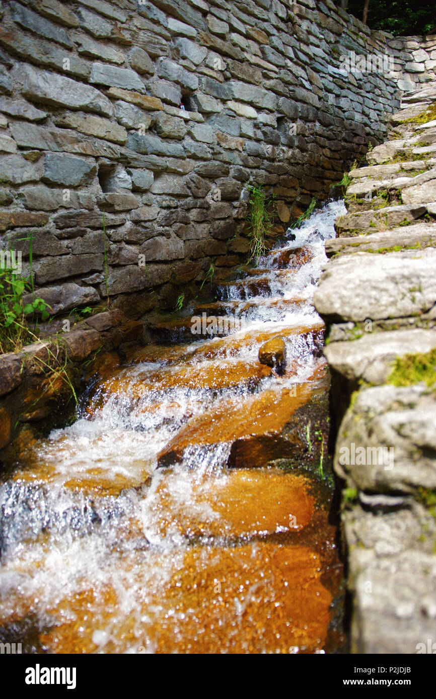 man-made waterfall Stock Photo