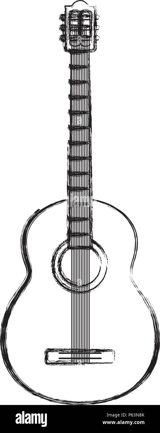 Grunge Guitar Vector