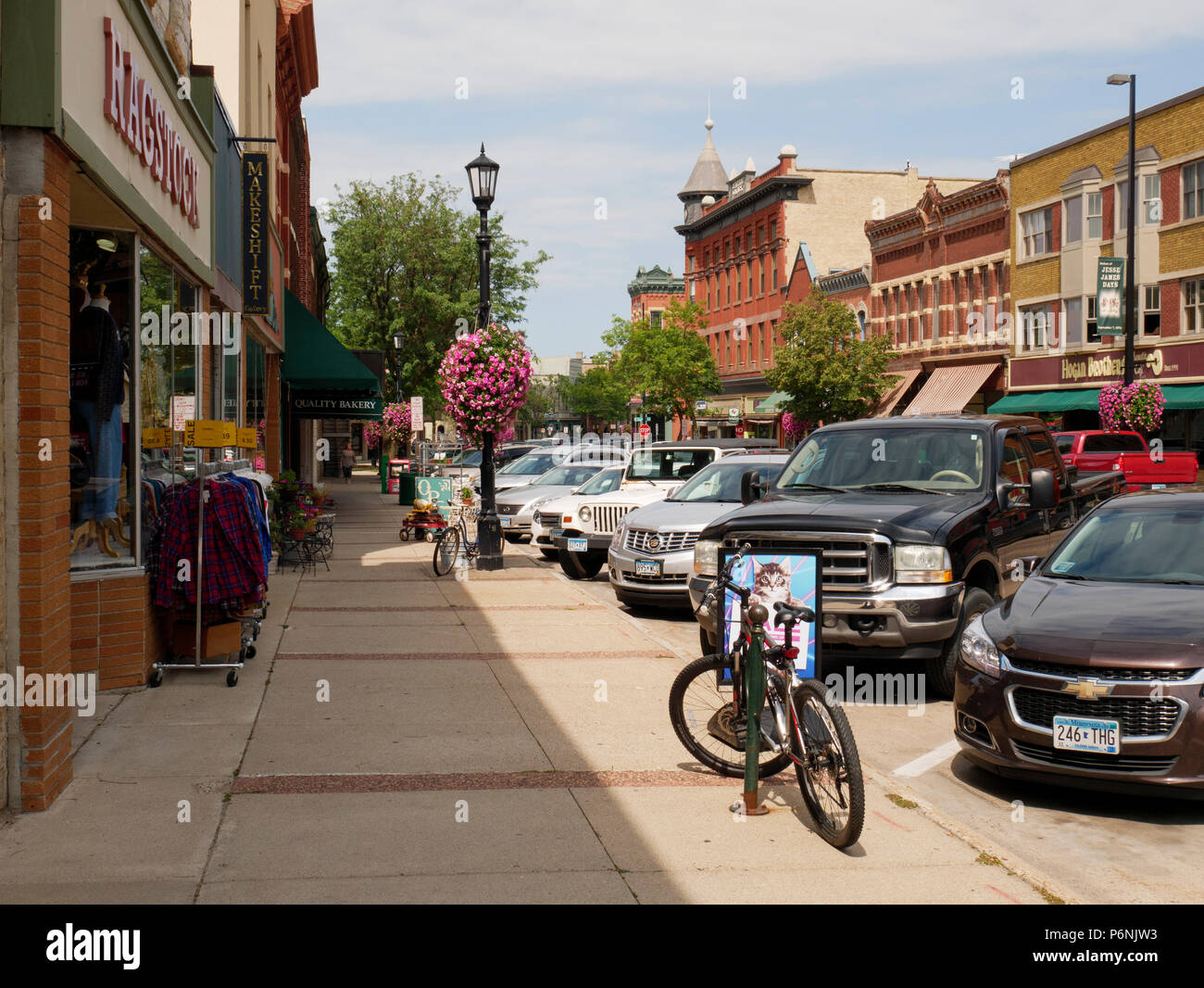 Division Street, downtown Northfield, Minnesota. Stock Photo