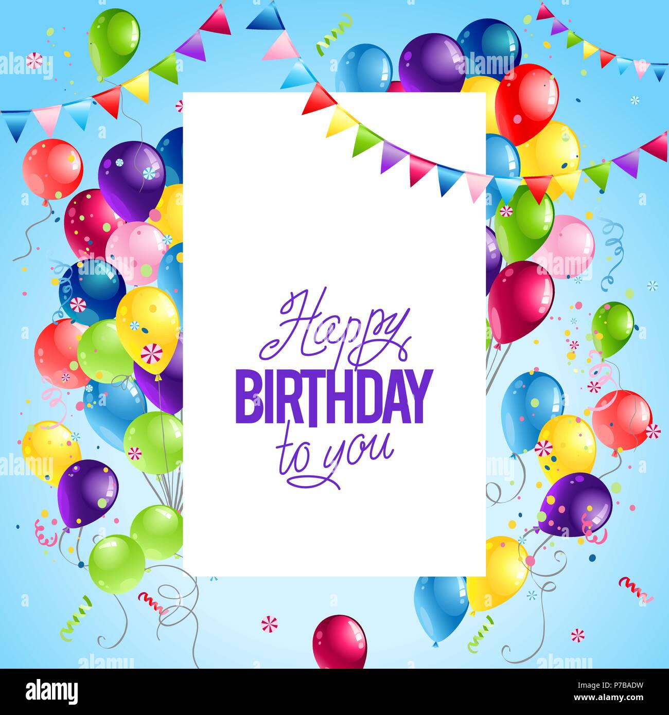 Joy balloons card Stock Vector Image & Art - Alamy