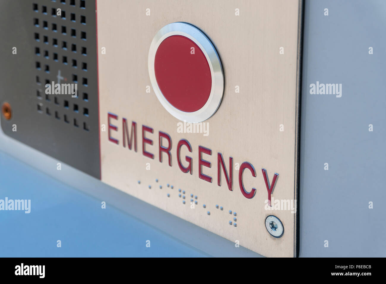 Emergency help button Stock Photo