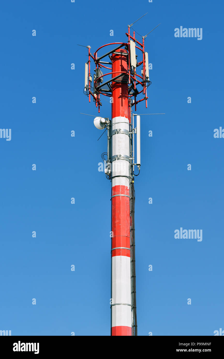 Mobile Phone Mast, Communications Tower Stock Photo