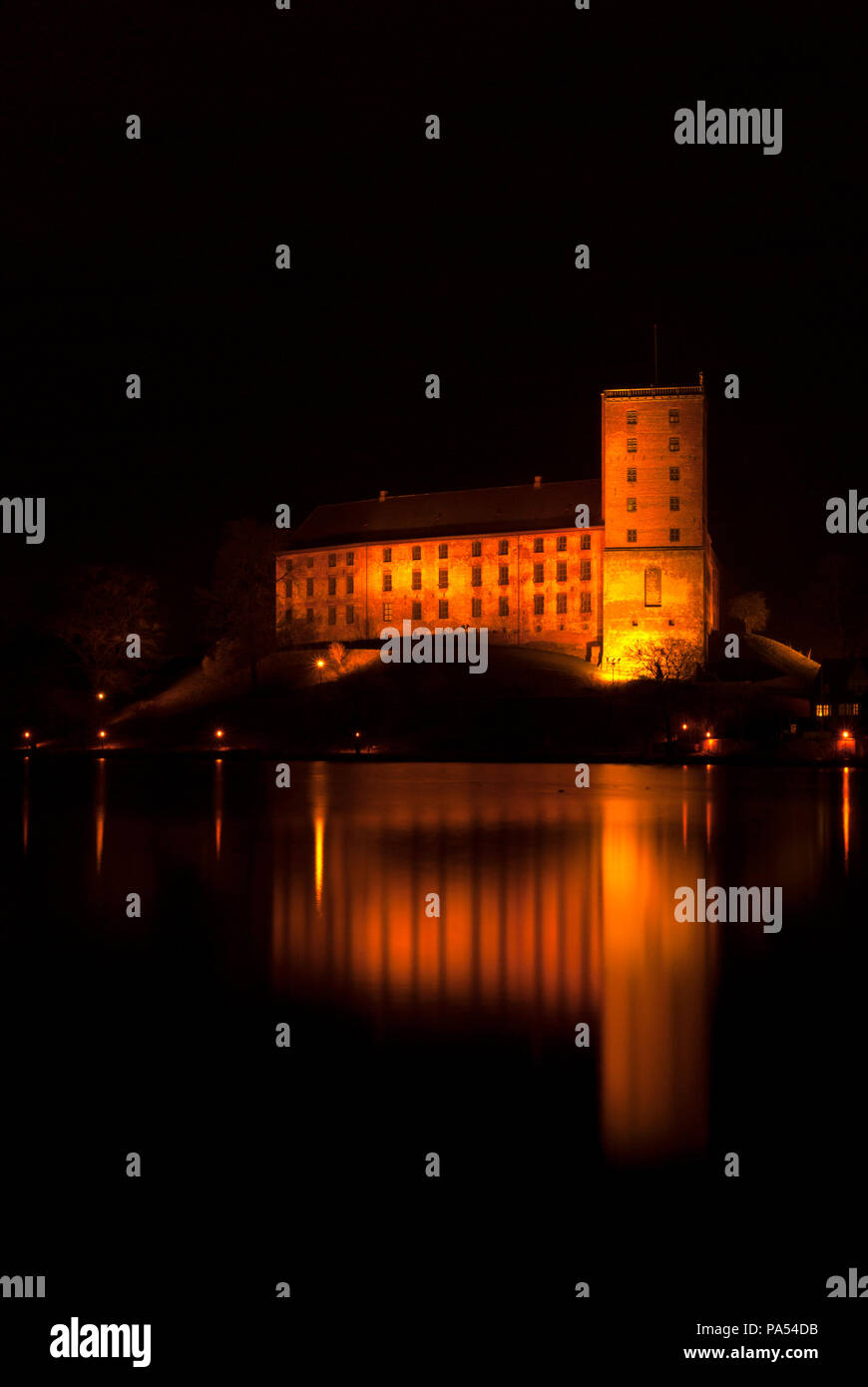 Kolding castle at night Stock Photo