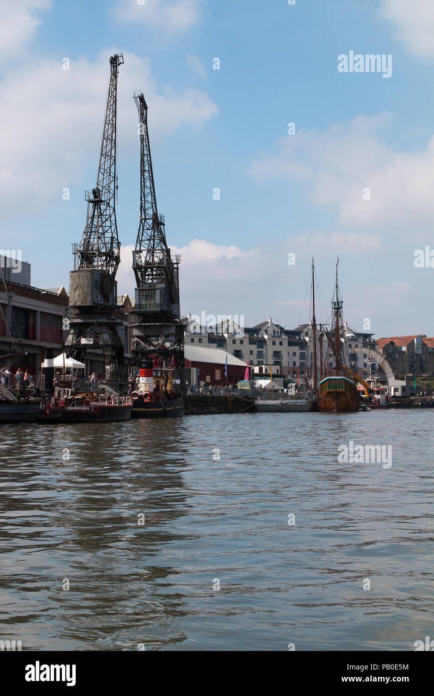 BRISTOL: Floating Harbour near the mshed museum Stock Photo