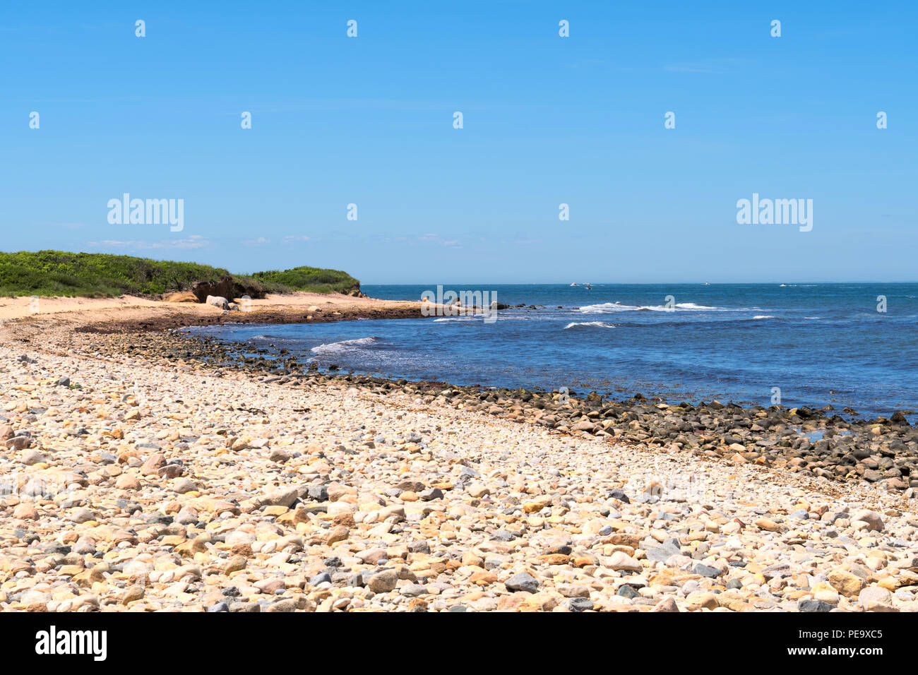 Shore in Montauk Long Island New York. Stock Photo