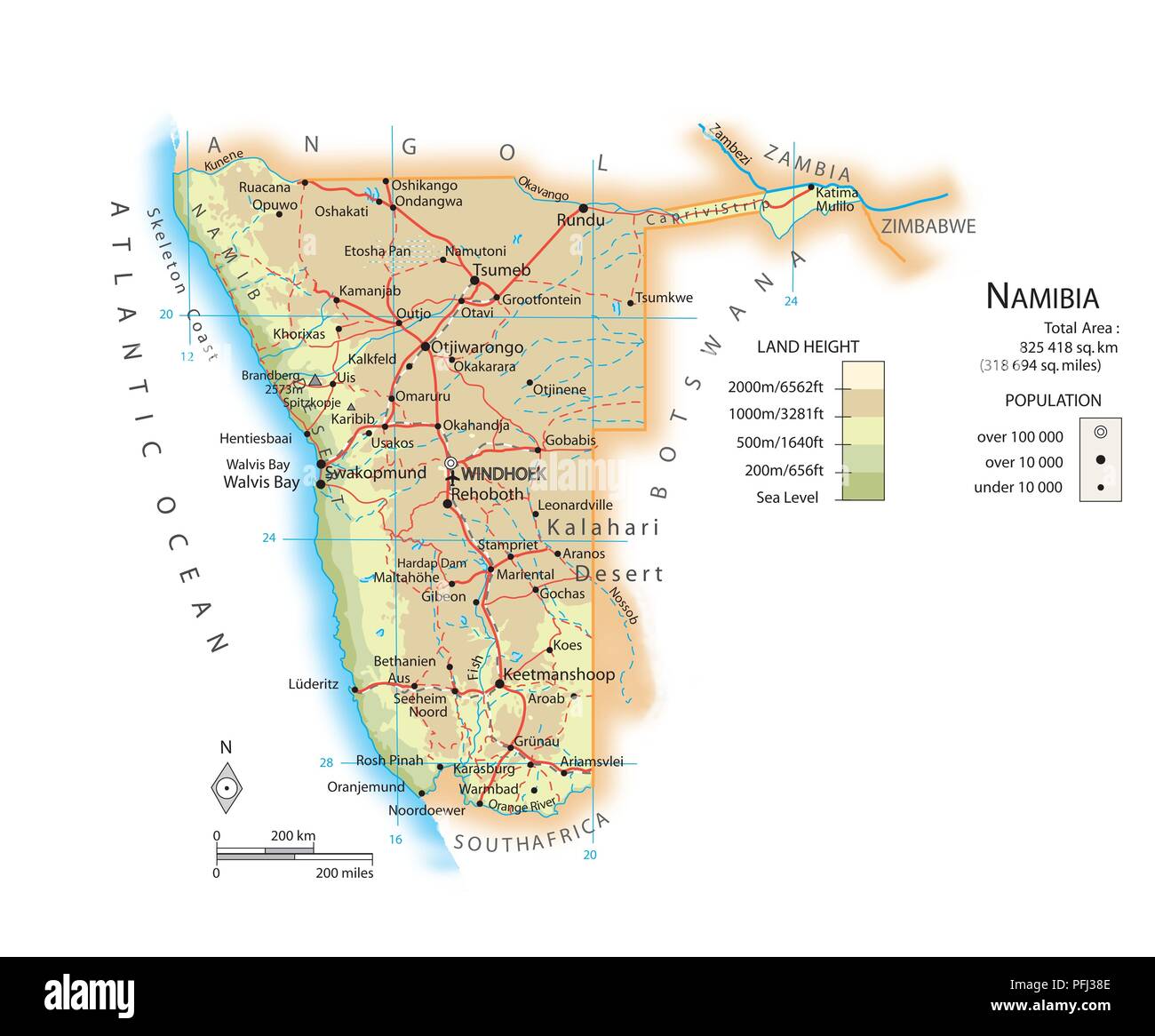 Namibian Map image.