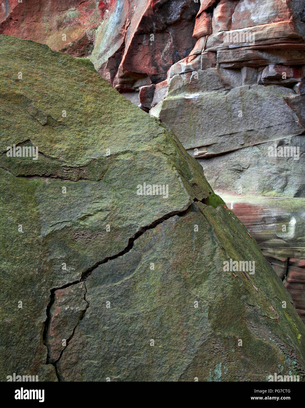 Details of patterns and colours in rock Stock Photo