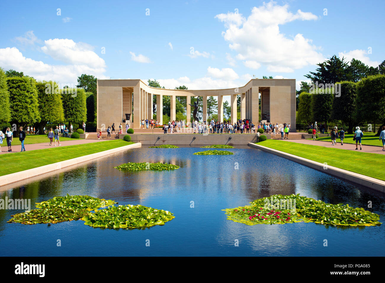 WWII Memorial Normandy American US Cemetery Landings Development Portal of Freedom the Beachhead Colleville-sur-Mer France Stock Photo