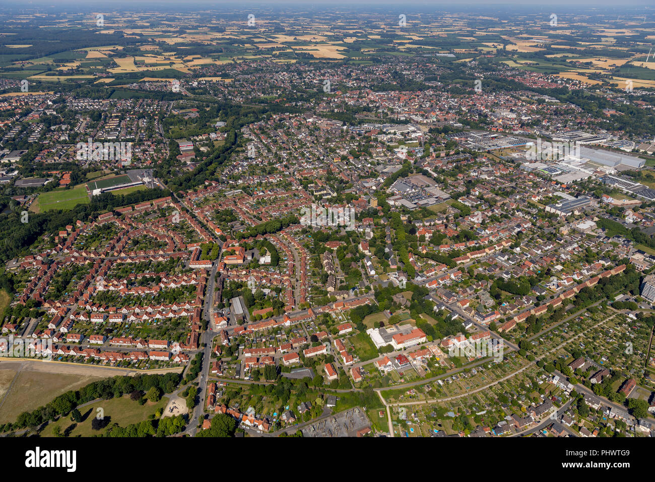 Rosendahl, Ahlen, Ruhrgebiet, North Rhine-Westphalia, Germany, DEU, Europe, aerial photograph, birds-eyes view, aerial photograph, aerial photography, Stock Photo