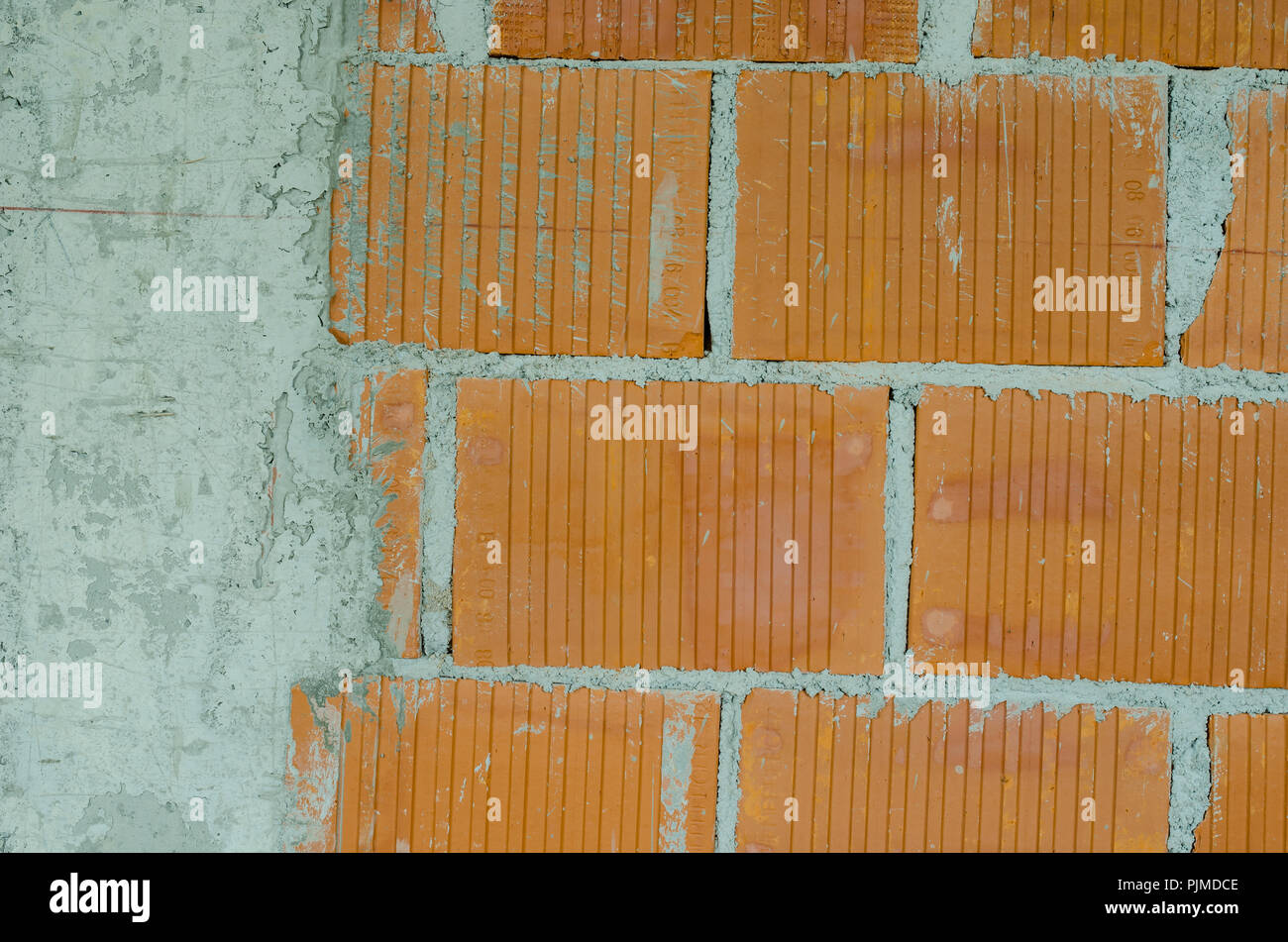 Detail of plain brick wall. Stock Photo