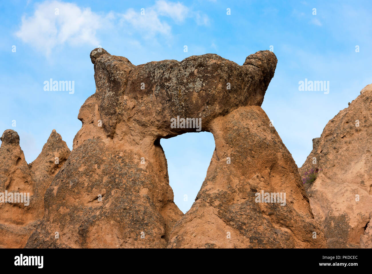 Rock pillars in Cappadocia, UNESCO World Heritage Site, Turkey Stock Photo