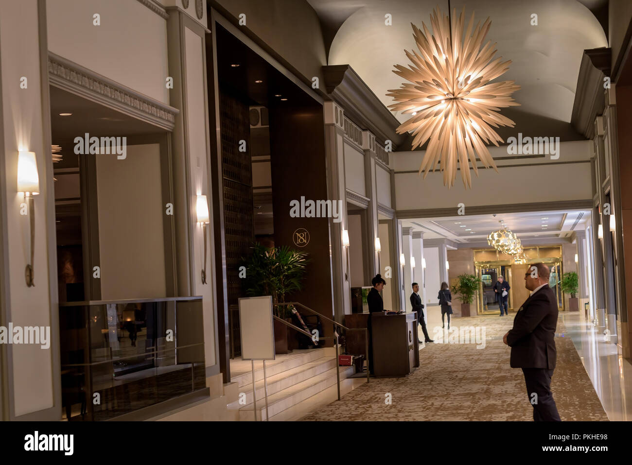 Fairmont hotel is BC landmark  in downtown Vancouver Canada Stock Photo