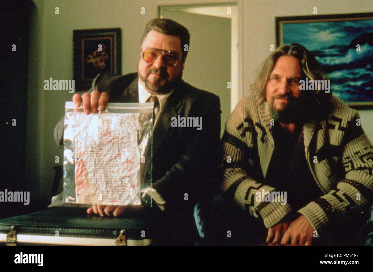 Film Still from 'The Big Lebowski' John Goodman, Jeff Bridges Stock Photo