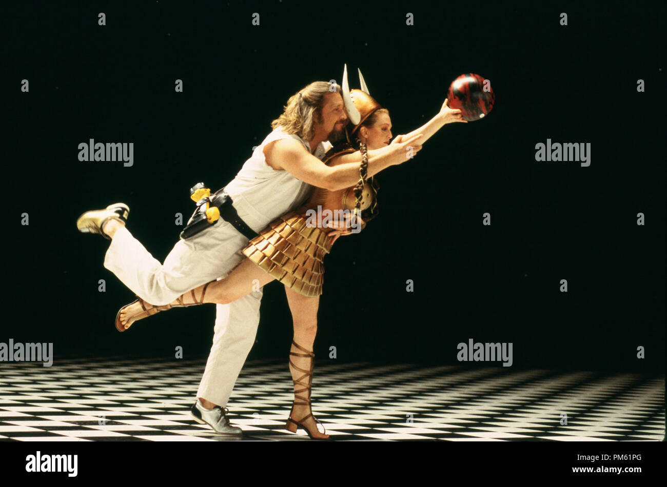 Film Still from 'The Big Lebowski' Jeff Bridges, Julianne Moore Stock Photo