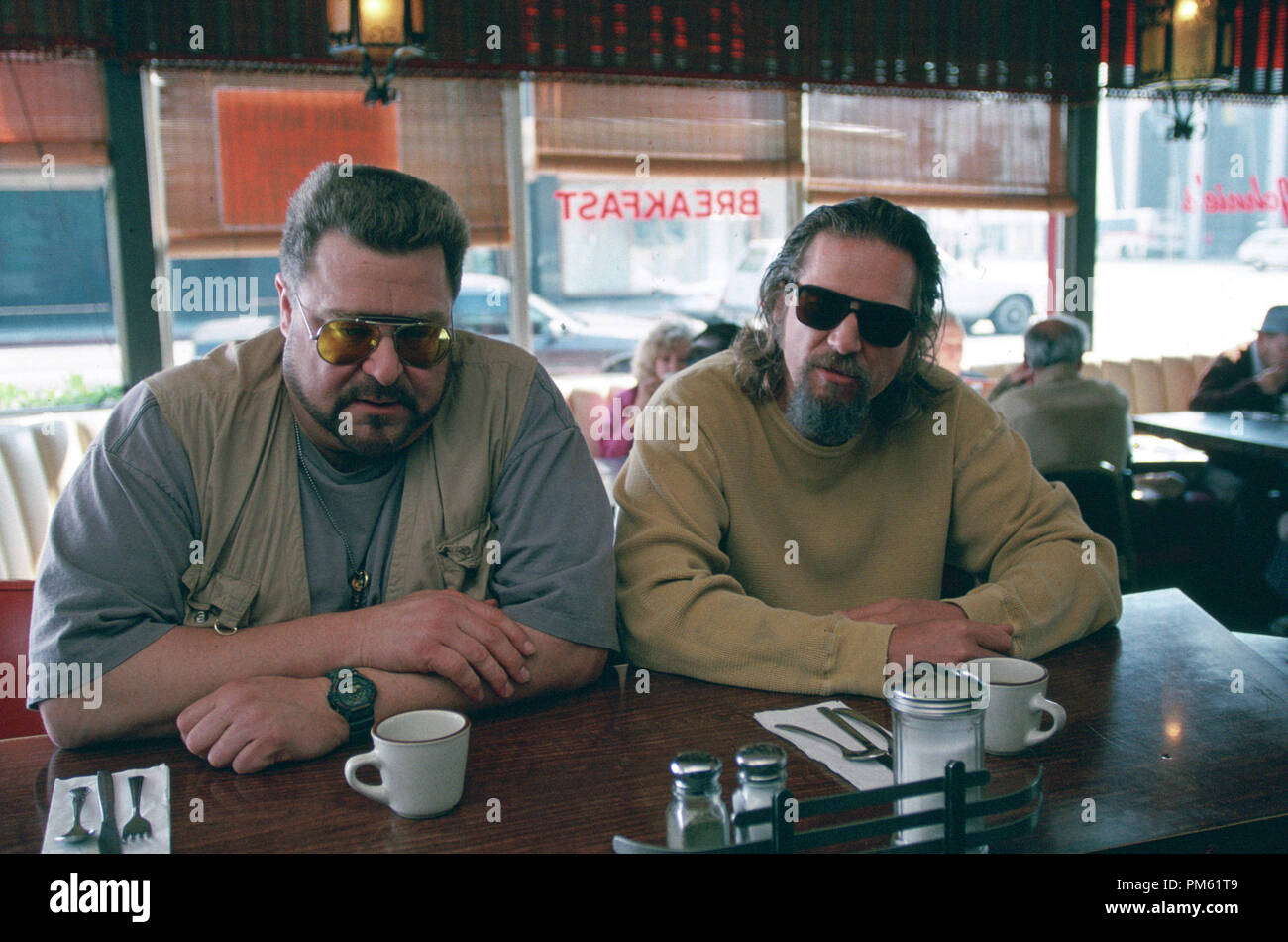 Film Still from 'The Big Lebowski' John Goodman, Jeff Bridges Stock Photo